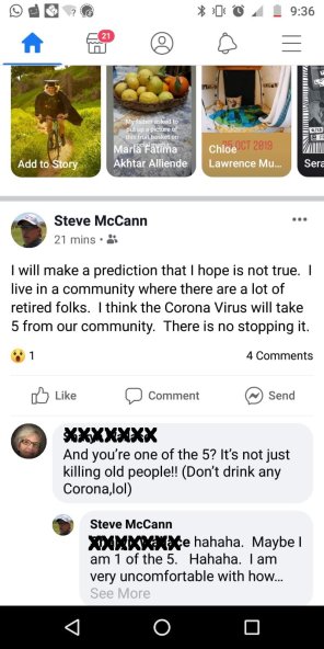 Steve Corona virus prediction 1